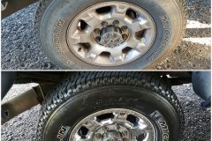 Wheel cleaning - before & after