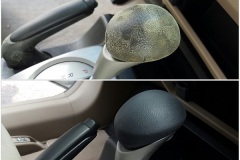 Gear shift mold removal - before & after