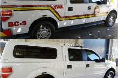 Graphics removal - Hillsborough County Fire Rescue - Pickup truck (with bed cab)