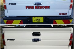 Graphics removal - Hillsborough County Fire Rescue - Pickup truck (tailgate)