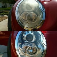 Mini Cooper before & after