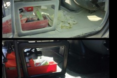 Specialty vehicle - Semi truck that had a fire extinguisher go off in the cab (before & after)